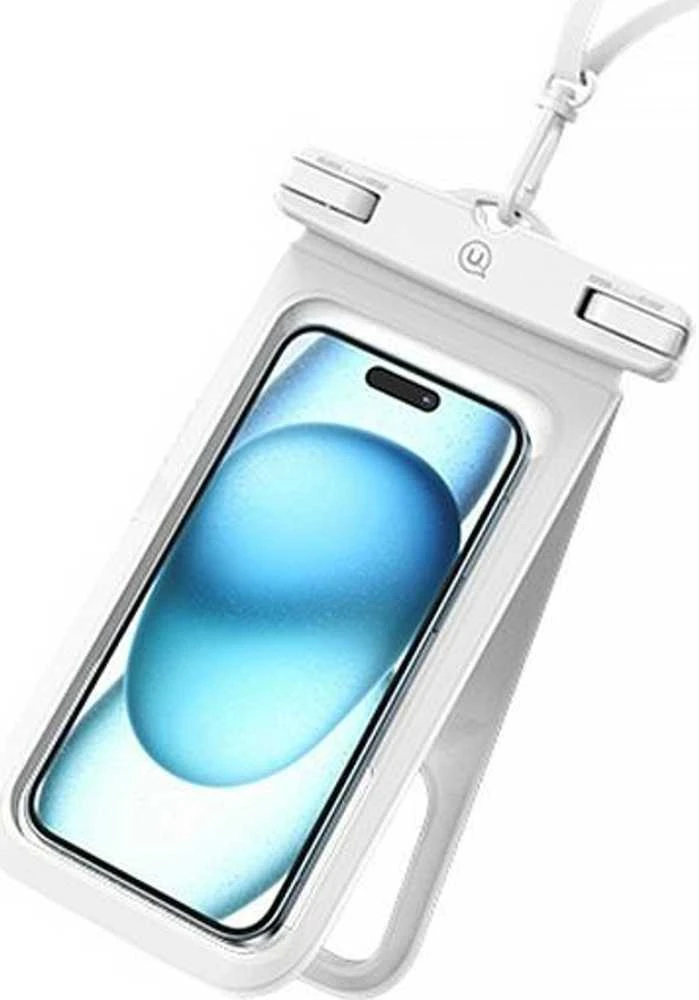 USAMS Atsparus vandeniui Dėklas Double 6.7″IP68 baltos spalvos FSD1402 (YD014)