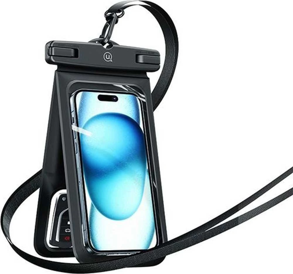 USAMS Atsparus vandeniui Dėklas Double 6.7″IP68 juodos spalvos FSD1401 (YD014)