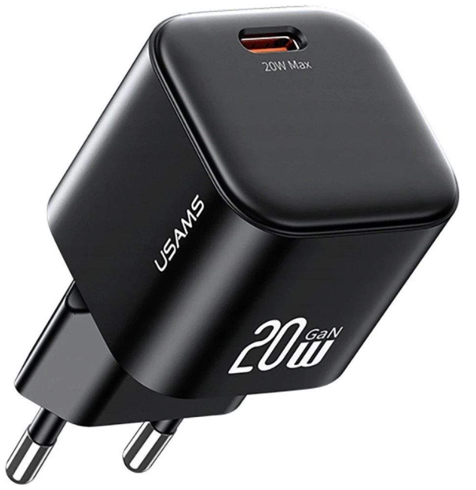 Laidinis įkroviklis USAMS JO Series CC260 20W USB-C + 1m USB-C/USB-C Cable baltos spalvos