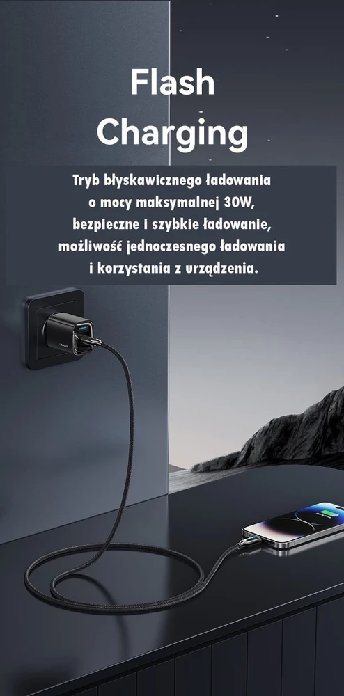 USAMS USB-C į Lightning Kabelis 30W 1.2m Digital Ekranas Zinc Alloy Fast Charging Data Kabelis HX Seri
