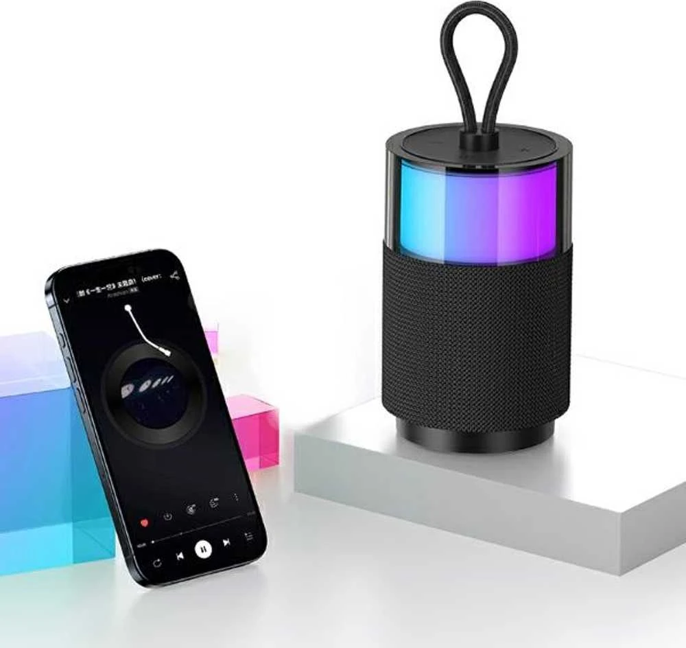 USAMS Bluetooth kolonėlė 5.3 YIN Series/juodos spalvos YX12YX01 (US-YX012)