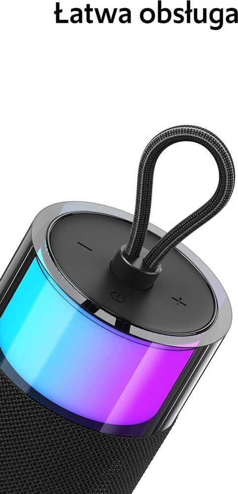 USAMS Bluetooth kolonėlė 5.3 YIN Series/juodos spalvos YX12YX01 (US-YX012)