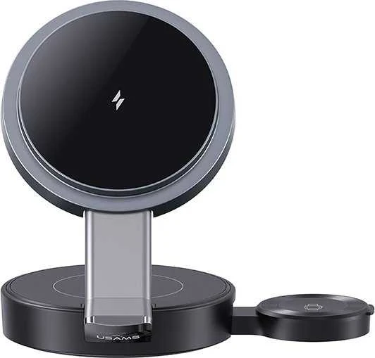 USAMS sulankstomas 3 viename 15W indukcinis telefono/Apple Watch/ausinės įkrovimas CD234WXC01 (US-CD234)
