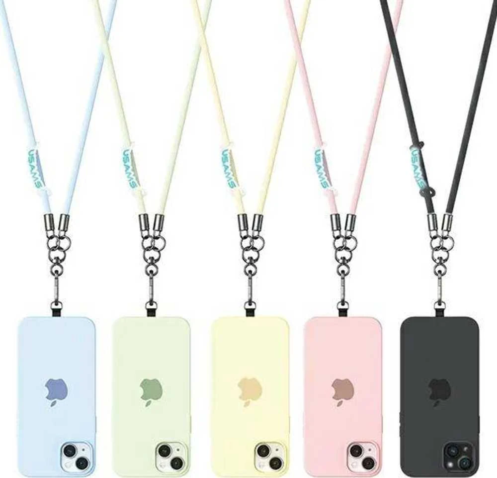 USAMS Universal phone lanyard 1.2m juodos spalvos ZB282GS01 (US-ZB282)