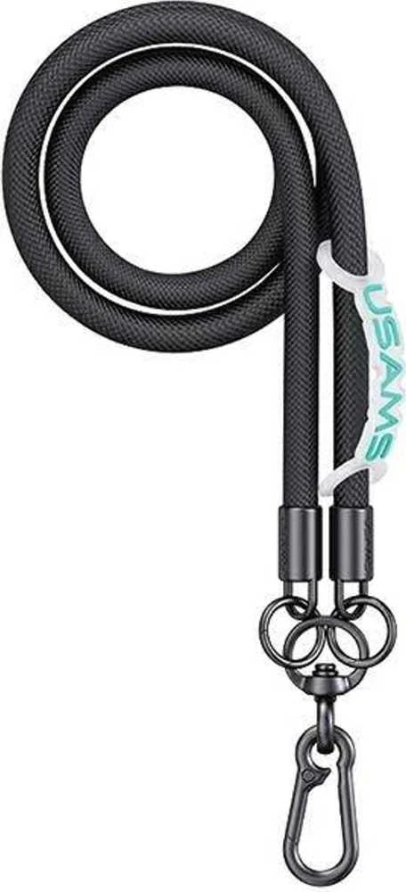 USAMS Universal phone lanyard 1.2m juodos spalvos ZB282GS01 (US-ZB282)