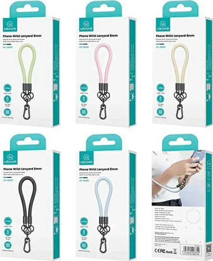 USAMS Universal phone lanyard 30cmžalios spalvos ZB283GS04 (US-ZB283)