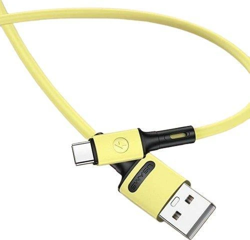 USAMS U52 USB-C 2A greito įkrovimo kabelis 1m geltonas SJ436USB03 (US-SJ436)