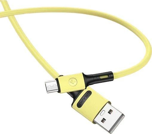 USAMS U52 microUSB 2A greito įkrovimo kabelis 1m geltonas SJ435USB03 (US-SJ435)