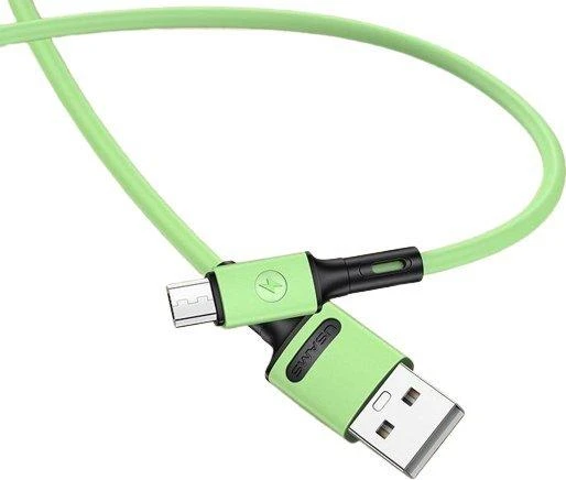 USAMS U52 microUSB 2A Fast Charge Kabelis 1m žalios spalvos SJ435USB02 (US-SJ435)