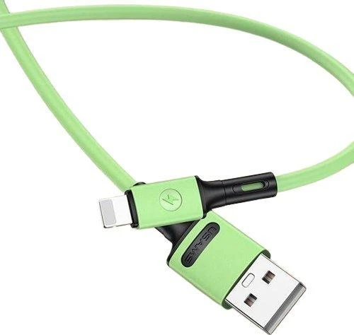 USAMS U52 Lightning 2A greito įkrovimo kabelis 1m žalias SJ434USB02 (US-SJ434)