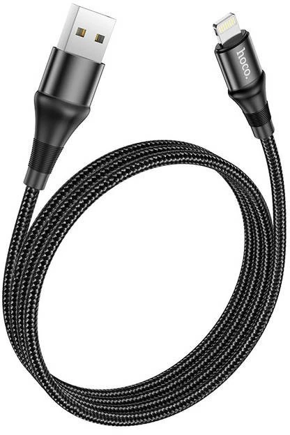USB A tipo į „Lightning“ tipo laidas Hoco 2,4A 1 m X117 juodas
