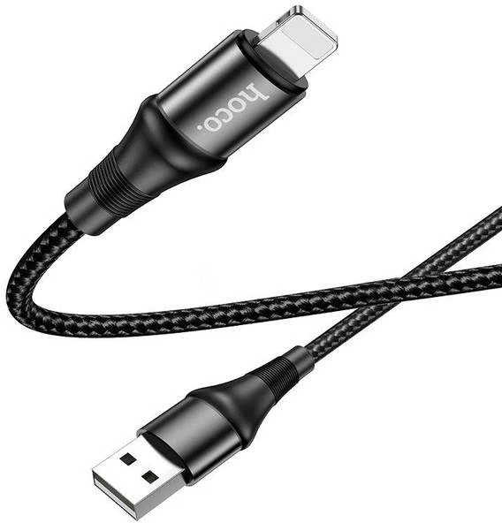 USB A tipo į „Lightning“ tipo laidas Hoco 2,4A 1 m X117 juodas
