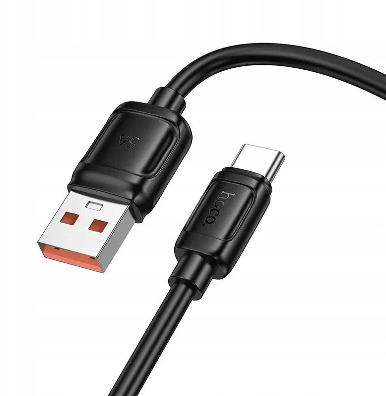 Cable USB A to USB C Hoco PD 5A 100W 1 m X115 juodas