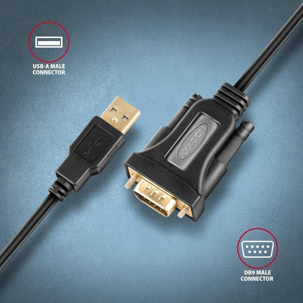 Axagon ADS-1PQN USB > SERIAL ADVANCED ACTIVE ADAPTER