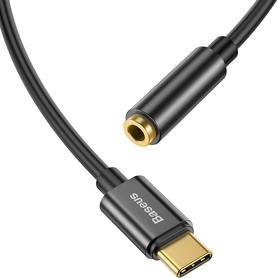 Baseus CATL54-01, Type-C, 3.5mm, Juodas