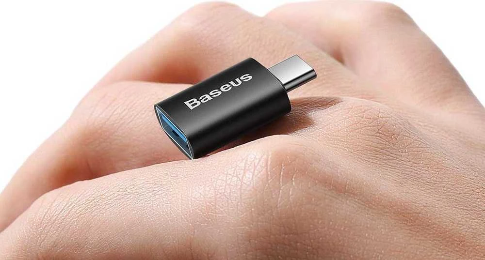 Adapteris USB C kištukas - USB3.1 A lizdas, su OTG funkcija BASEUS