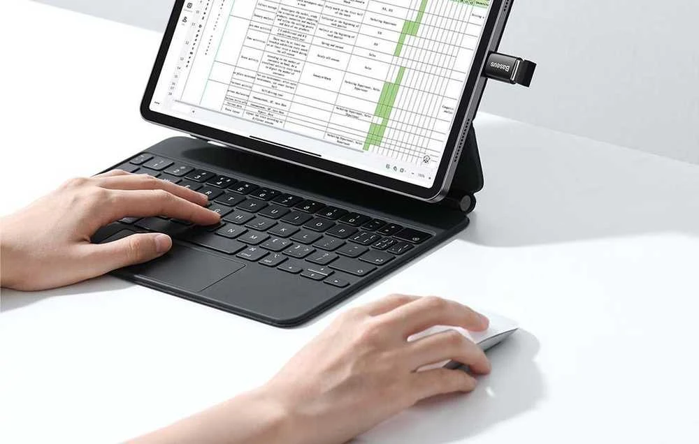 Adapteris USB C kištukas - USB3.1 A lizdas, su OTG funkcija BASEUS
