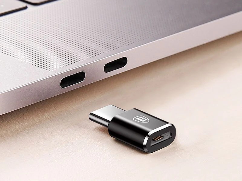 Adapteris Baseus USB C kištukas, micro USB B lizdas, OTG funkcija