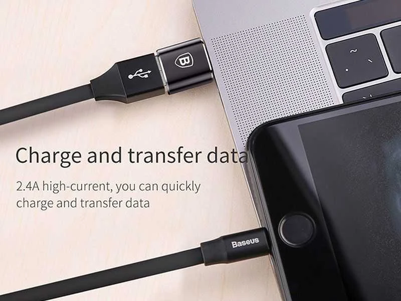 Adapteris Baseus USB C kištukas - USB A lizdas, OTG funkcija