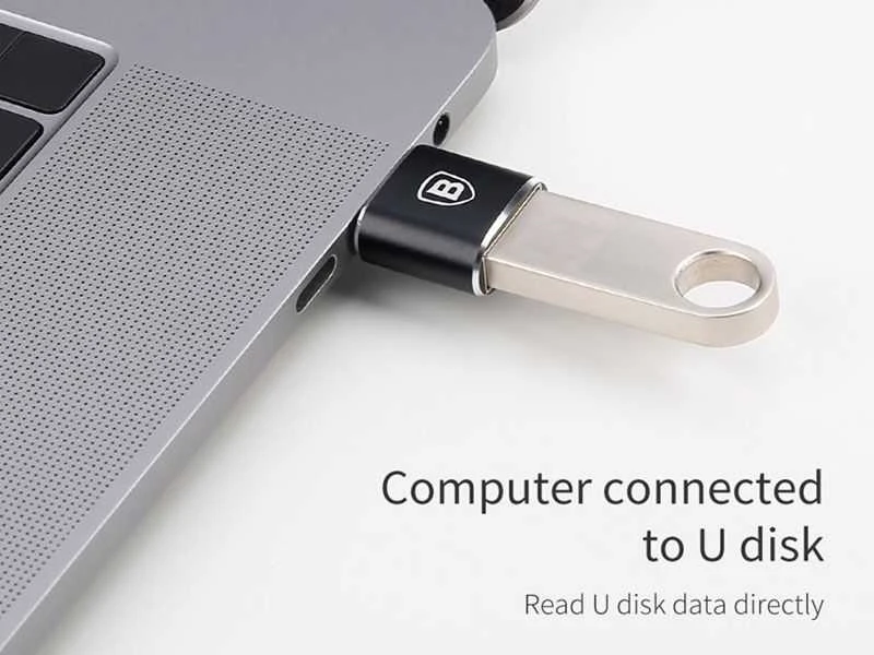 Adapteris Baseus USB C kištukas - USB A lizdas, OTG funkcija