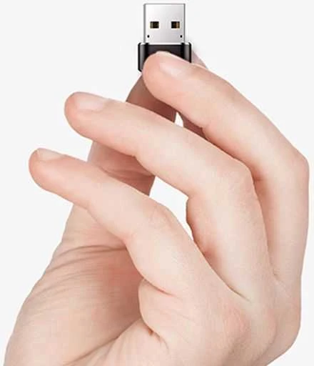 Baseus USB-C – USB-A adapteris 3A – Juodas