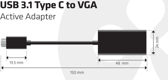 Adapteris USB Club 3D USB-C – VGA Juodas (CAC-1502)