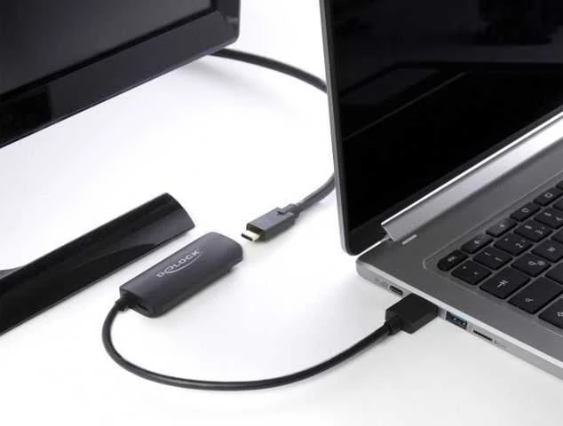 DLC DELOCK adapteris HDMI M USB Type-C F DP Alt režimas 24 cm aktyvus 4K 60 Hz