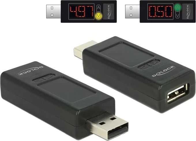 Adapteris USB Delock USB-A - USB-A Juodas (65569)