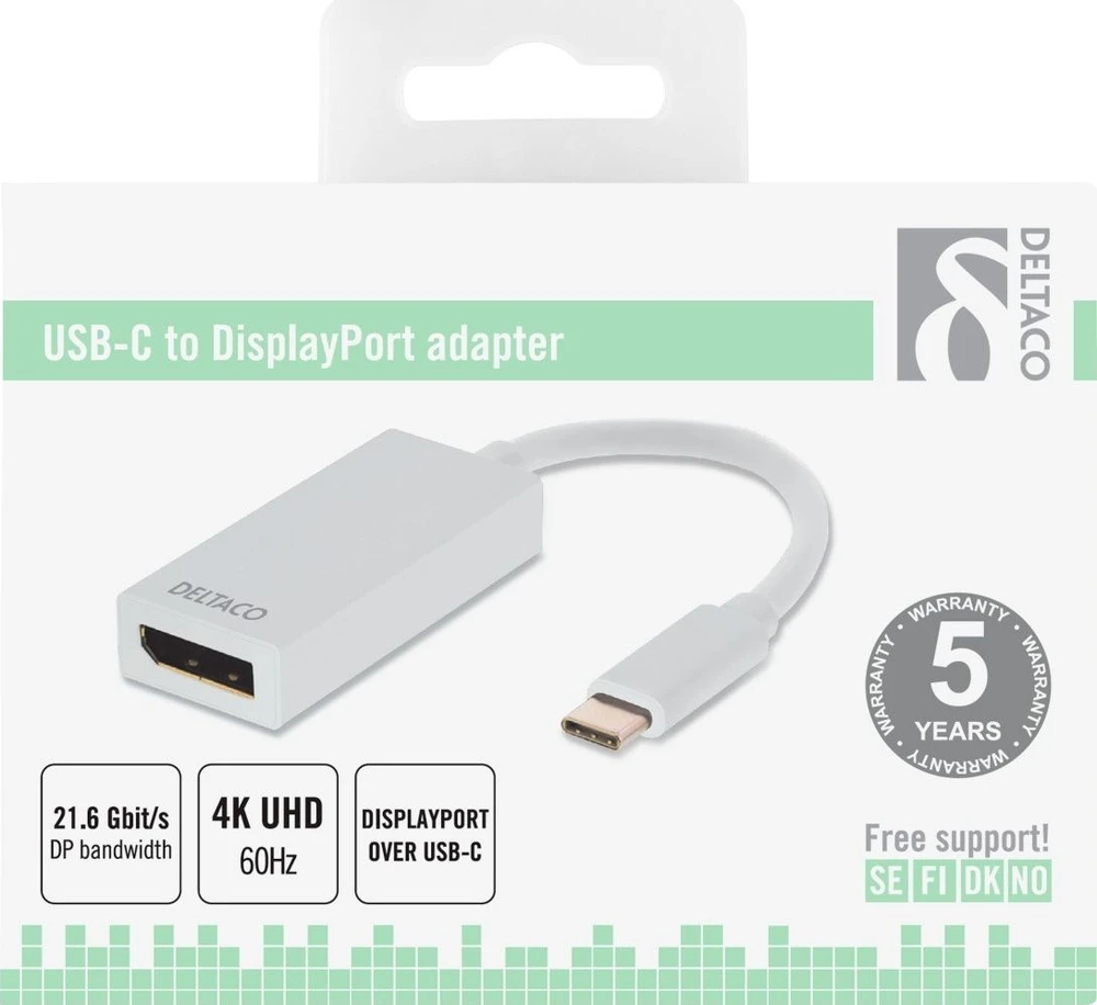 Adapteris DELTACO, USB 3.1 "C" / USBC-DP1