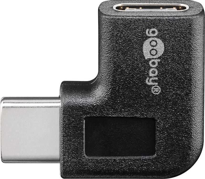 Goobay adapteris USB-C į USB-C 90°, juodas