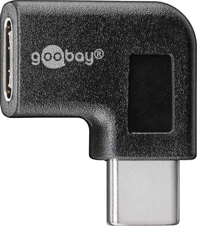 Goobay adapteris USB-C į USB-C 90°, juodas