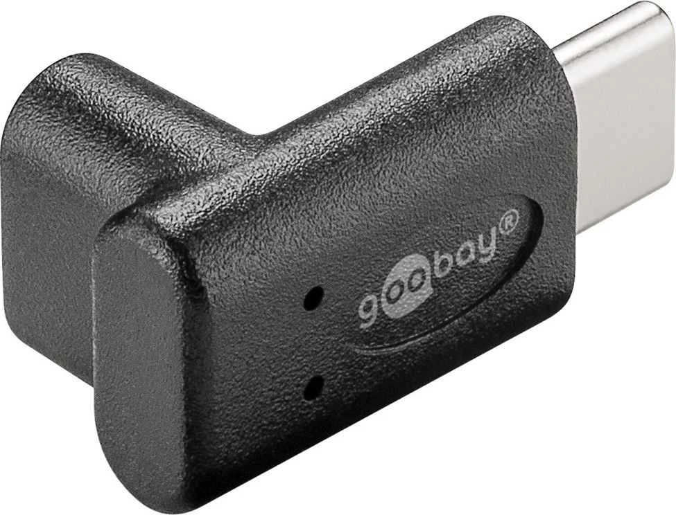 Goobay USB-C 90° kampo adapteris, juodas
