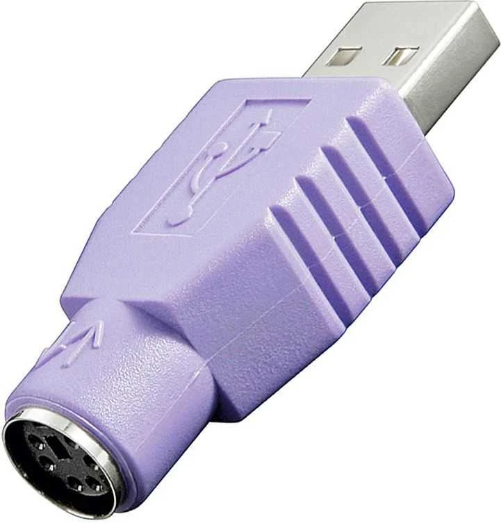 Adapteris USB Goobay USB-A - PS/2 Violetinis (68918)