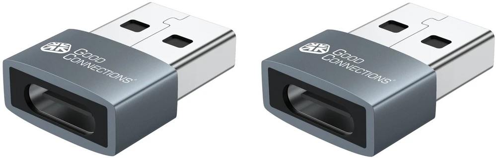 USB adapteris „Good Connections“ USB-A - USB-C, pilkas (USB-AD203-2)