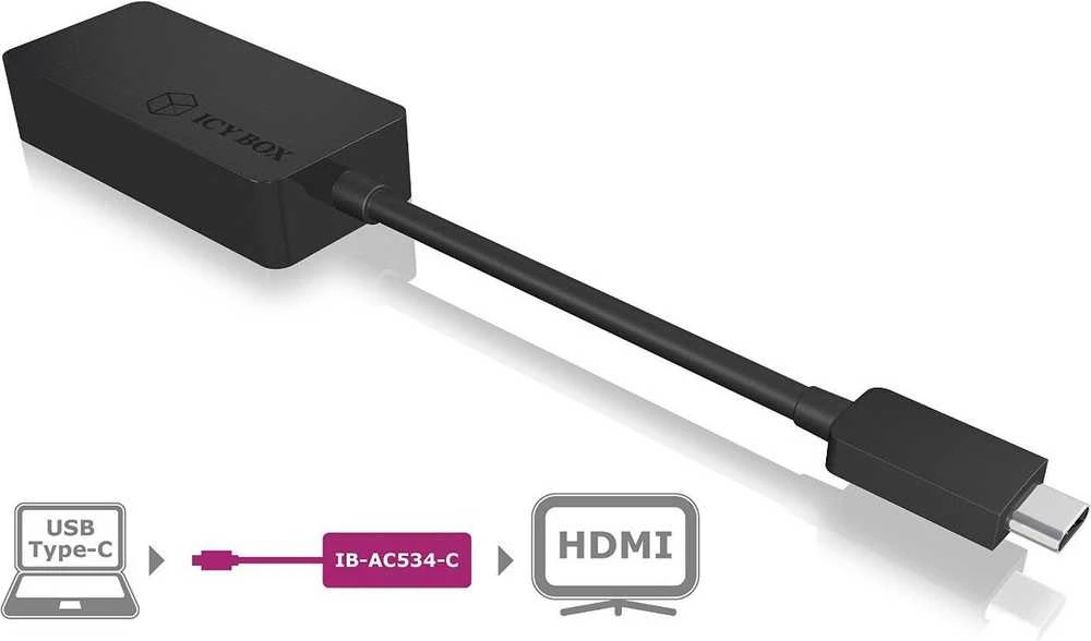 Raidsonic | ICY BOX | USB C tipo į HDMI adapteriai | USB C tipo | HDMI | USB-C į HDMI