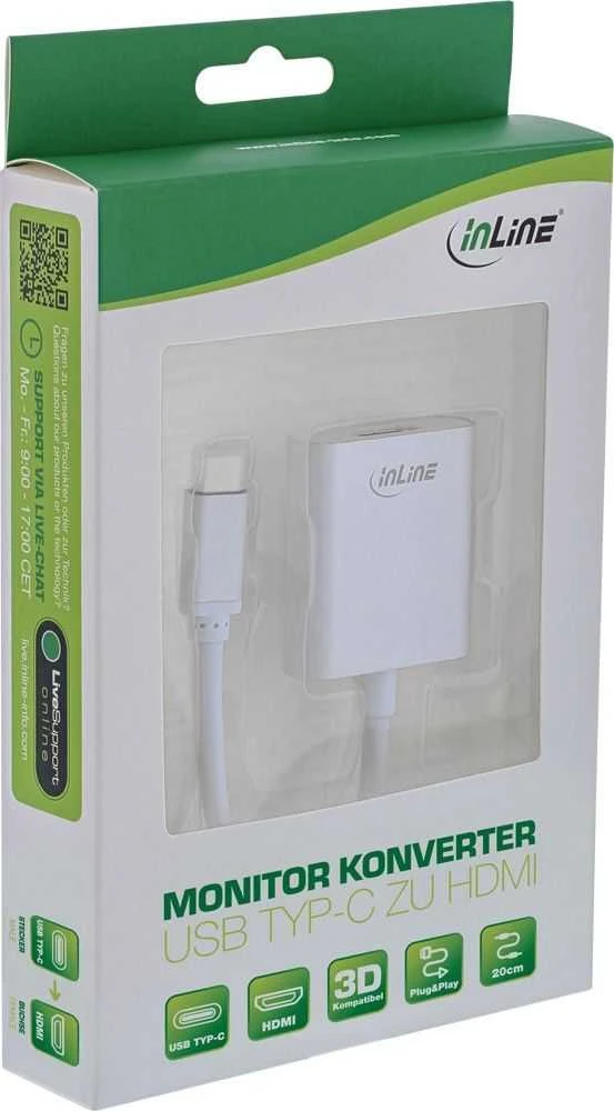InLine HDMI į USB-C adapteris pakuotėje