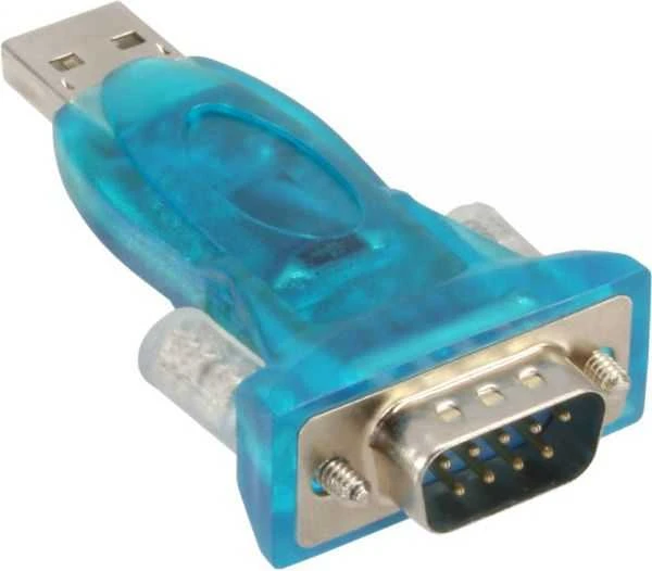Adapteris USB InLine USB-A - RS-232 Mėlyna (33304A)