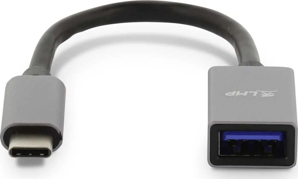 Nezatříděno USB adapteris LMP USB-C - USB Pilkas (LMP -USBC-USBA- SG)