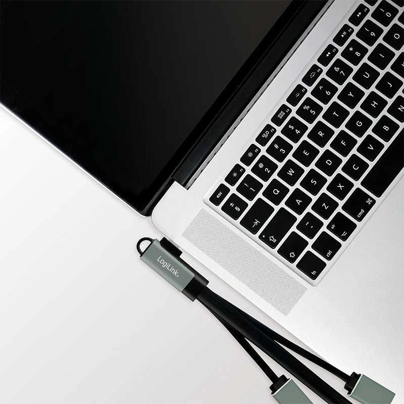 „LogiLink“ 3 prievadų USB-C kampinis