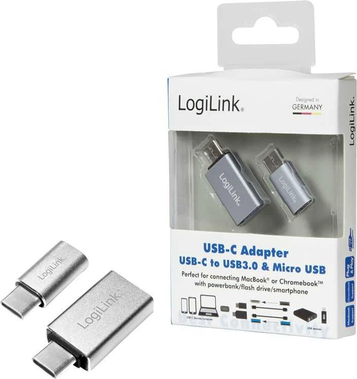 LOGILINK AU0040 LOGILINK – USB-C į USB3.0 & Mikro USB adapteriai