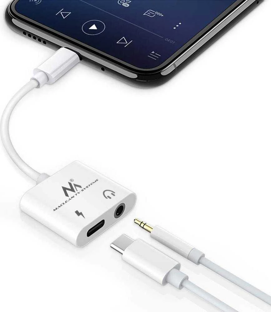 USB C tipo adapteris – 3,5 mm mini lizdas su maitinimo šaltiniu (PD) 30 W „Maclean“, MCTV-848