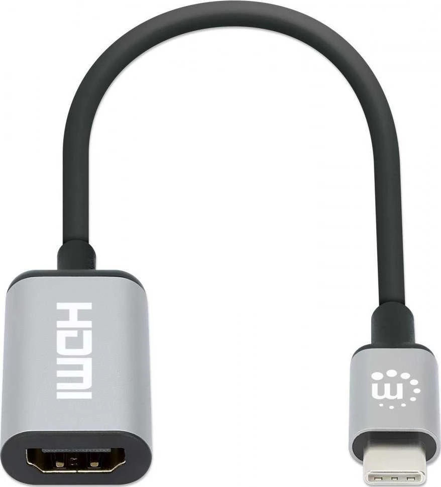 Adapteris USB Manhattan USB-C - HDMI Sidabrinė (153706)