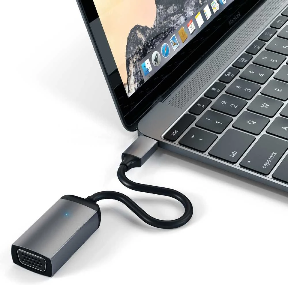 Adapteris USB Satechi USB-C - VGA Pilka (ST-TCVGAM)