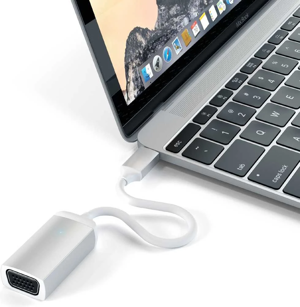 Adapteris USB Satechi USB-C - VGA Sidabrinė (ST-TCVGAS)