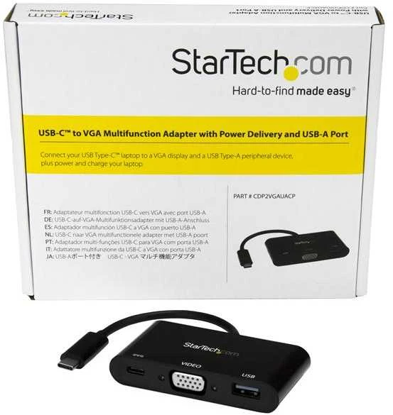 USB adapteris StarTech USB-C - VGA + USB-C + USB Juodas (CDP2VGUACP)