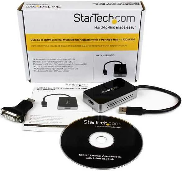 Adapteris USB StarTech USB-A - HDMI Juodas (USB32HDEH)