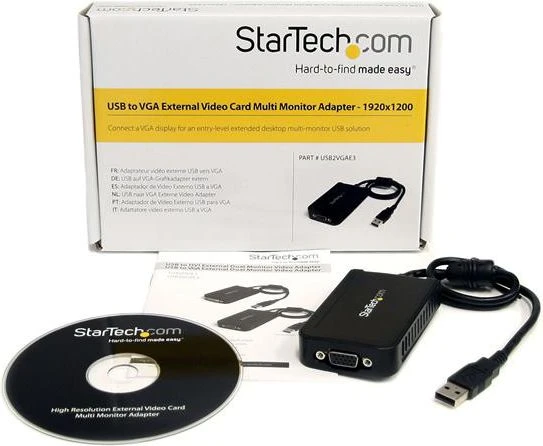 USB - VGA adapteris Startech USB2VGAE3 Juodas