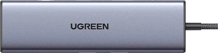 Adapteris 10w1 UGREEN Revodok CM498 Hub USB iki 3x USB-A 3.0, HDMI, VGA, RJ45, SD/TF, AUX3.5mm, PD keitiklis