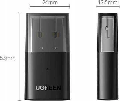 USB adapteris UGREEN CM390 Bluetooth 5.0 PC (juodas)