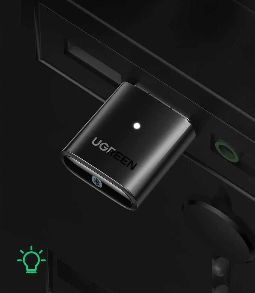 USB adapteris UGREEN CM390 Bluetooth 5.0 PC (juodas)